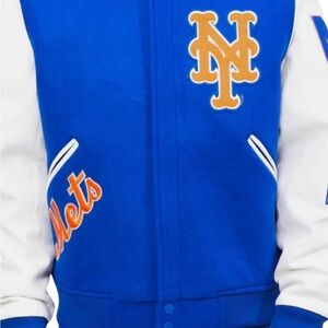 Pro standard Mets Blue Orange and White Varsity Jacket